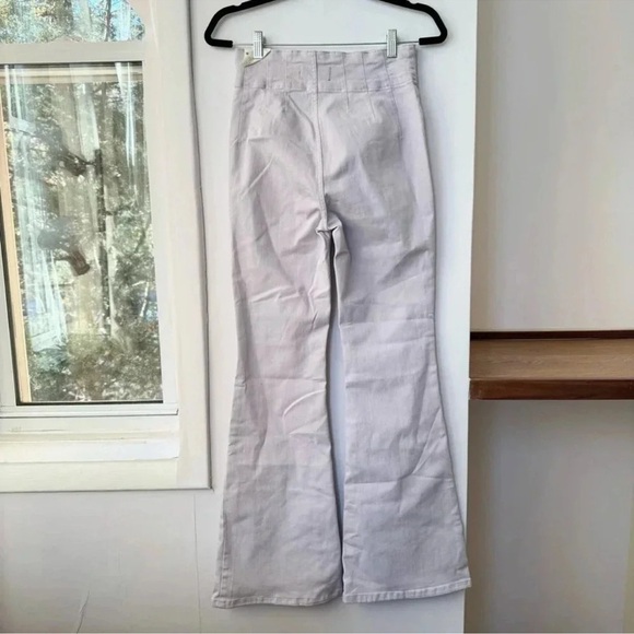 NWT Free People Jayde Flare Jeans High Rise We The Free in Lavender Purple 27 - Picture 9 of 14